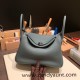 Hermes Lindy 26cm Clemence Y7 /Blue Orage Silver Hardware lindy26-050