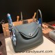 Hermes Lindy 26cm Clemence Y7 /Blue Orage Silver Hardware lindy26-050