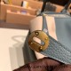 Hermes Lindy 26cm Clemence Y7 /Blue Orage Gold Hardware lindy26-051