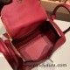 Hermes Mini Lindy Evercolor K1 / Rouge Grenat Gold Hardware 003