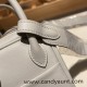 Hermes Mini Lindy swift 80 /Pearl Grey Gold Hardware 007