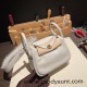 Hermes Mini Lindy swift 80 /Pearl Grey Gold Hardware 007