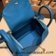 Hermes Mini Lindy swift 0F /Blue Frida Gold Hardware   014