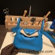 Hermes Mini Lindy 0F/ Blue Frida 0F /Blue Frida Silver Hardware 015