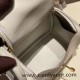 Hermes Mini Lindy 80 /Pearl Grey (Gris Perle) Gold Hardware 021