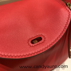 Hermes Mini Lindy swift S3/Rouge Cœur Gold Hardware 023