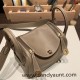 Hermes Mini Lindy 8C /Elephant Grey Gold Hardware 026