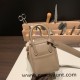 Hermes Mini Lindy 8C /Elephant Grey Gold Hardware 026