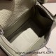 Hermes Mini Lindy Clemence Q1 /Sauge Silver Hardware 042