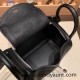 Hermes Mini Lindy Clemence 89 /Black (Noir) Silver Hardware 049