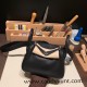 Hermes Mini Lindy Clemence 89 /Black (Noir) Silver Hardware 049