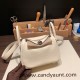 Hermes Mini Lindy Clemence I2 /Nata Silver Hardware 051