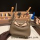 Hermes Mini Lindy Clemence 8C /Elephant Grey Gold Hardware 056