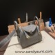 Hermes Mini Lindy Clemence 0L/ Gris Meyer Gold Hardware 059