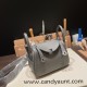 Hermes Mini Lindy Clemence 0L/ Gris Meyer Silver Hardware 060