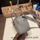 Hermes Mini Lindy Clemence 0L/ Gris Meyer Silver Hardware 060