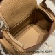 Hermes Mini Lindy Clemence 0L/ Gris Meyer Silver Hardware 061