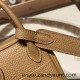 Hermes Mini Lindy Clemence 0L/ Gris Meyer Silver Hardware 061