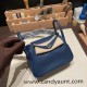 Hermes Mini Lindy Clemence S4 /Deep Blue Silver Hardware 065