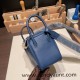 Hermes Mini Lindy Clemence S4 /Deep Blue Silver Hardware 065