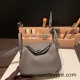 Hermes Mini Lindy Clemence 8F /Etain Silver Hardware 066