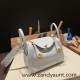 Hermes Mini Lindy Clemence 46 /Ebene Silver Hardware 072