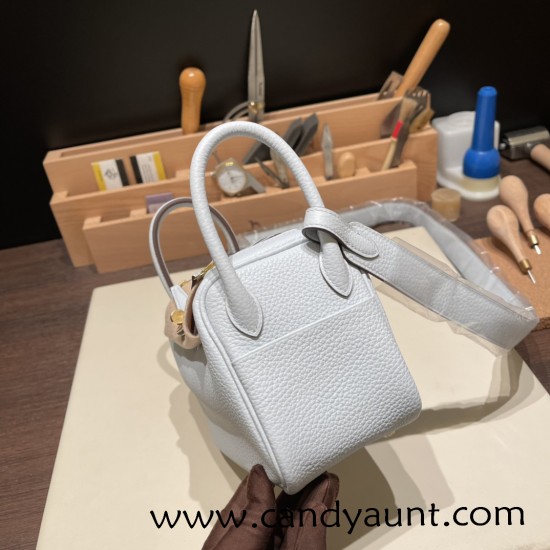 Hermes Mini Lindy Clemence 46 /Ebene Silver Hardware 072