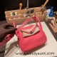 Hermes Mini Lindy Clemence 8W /Rose Azalee Silver Hardware 073