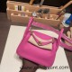 Hermes Mini Lindy Clemence 9I /Magnolia Gold Hardware 074