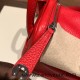 Hermes Mini Lindy Clemence S3/Rouge Cœur Silver Hardware 076