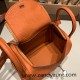 Hermes Mini Lindy Clemence S3/Rouge Cœur Silver Hardware 077