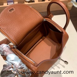 Hermes Mini Lindy Clemence 37/ Gold Silver Hardware 079