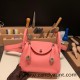 Hermes Mini Lindy Clemence 1Q /Rose Confetti Silver Hardware 083