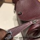 Hermes Mini Lindy Clemence 0G /Rouge Sellier Silver Hardware 087