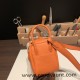 Hermes Mini Lindy Clemence 93 /Orange Silver Hardware 091