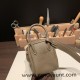 Hermes Mini Lindy Clemence 18/Étoupe Grey Gold Hardware 093