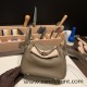 Hermes Mini Lindy Clemence 18/Étoupe Grey Gold Hardware 093