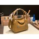 Hermes Mini Lindy Clemence 2S /Sesame Silver Hardware 096