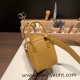 Hermes Mini Lindy Clemence 2S /Sesame Silver Hardware 096