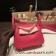 Hermes Mini Lindy Clemence I6 /Rose Extreme Silver Hardware 099