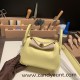 Hermes Mini Lindy Clemence 1Z /Jaune Poussin Gold Hardware 100