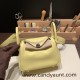 Hermes Mini Lindy Clemence 1Z /Jaune Poussin Silver Hardware 101