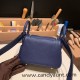 Hermes Mini Lindy Clemence 73 /Blue Saphir Silver Hardware 102