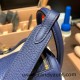 Hermes Mini Lindy Clemence 73 /Blue Saphir Gold Hardware 103