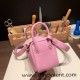 Hermes Mini Lindy Clemence X9 /Mauve Sylvestre Silver Hardware 104