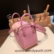 Hermes Mini Lindy Clemence X9/ Mauve Sylvestre Gold Hardware  105