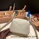 Hermes Mini Lindy Clemence 80 / Pearl Grey Gold Hardware 108