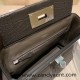 Hermes kelly 2424 Matte Crocodile 8F / Etain Silver Hardware Full Handmade