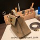 Hermes Mini kelly 2424 21cm D0 /Beige de Weimar& 18 /Étoupe Grey  Gold Hardware  Full Handmade 