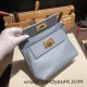 Hermes Mini kelly 2424 J7 /Blue Lin evercolor Gold Hardware 21cm Full Handmade